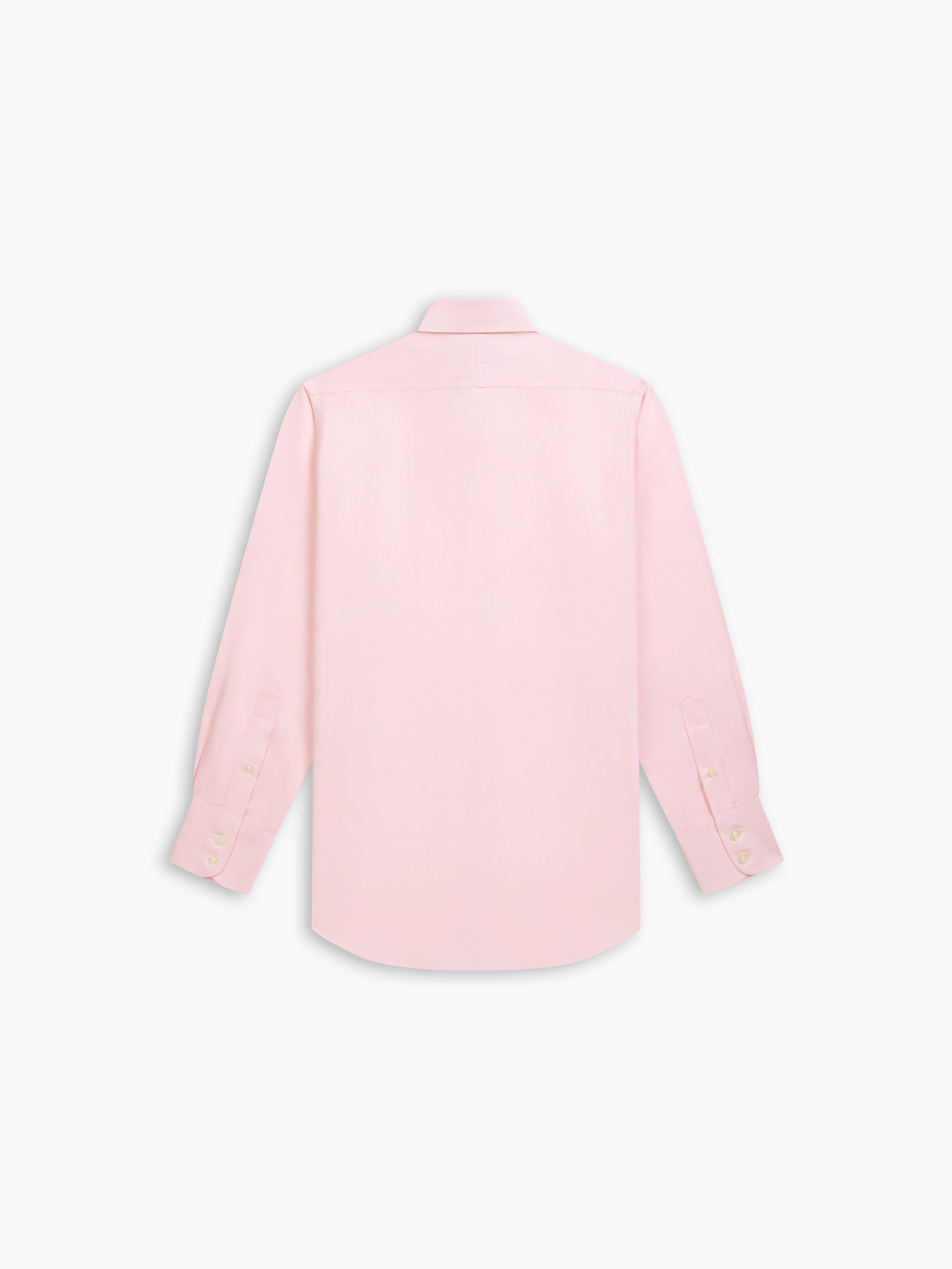 Non-Iron Pink Twill Slim Fit Single Cuff Classic Collar Shirt