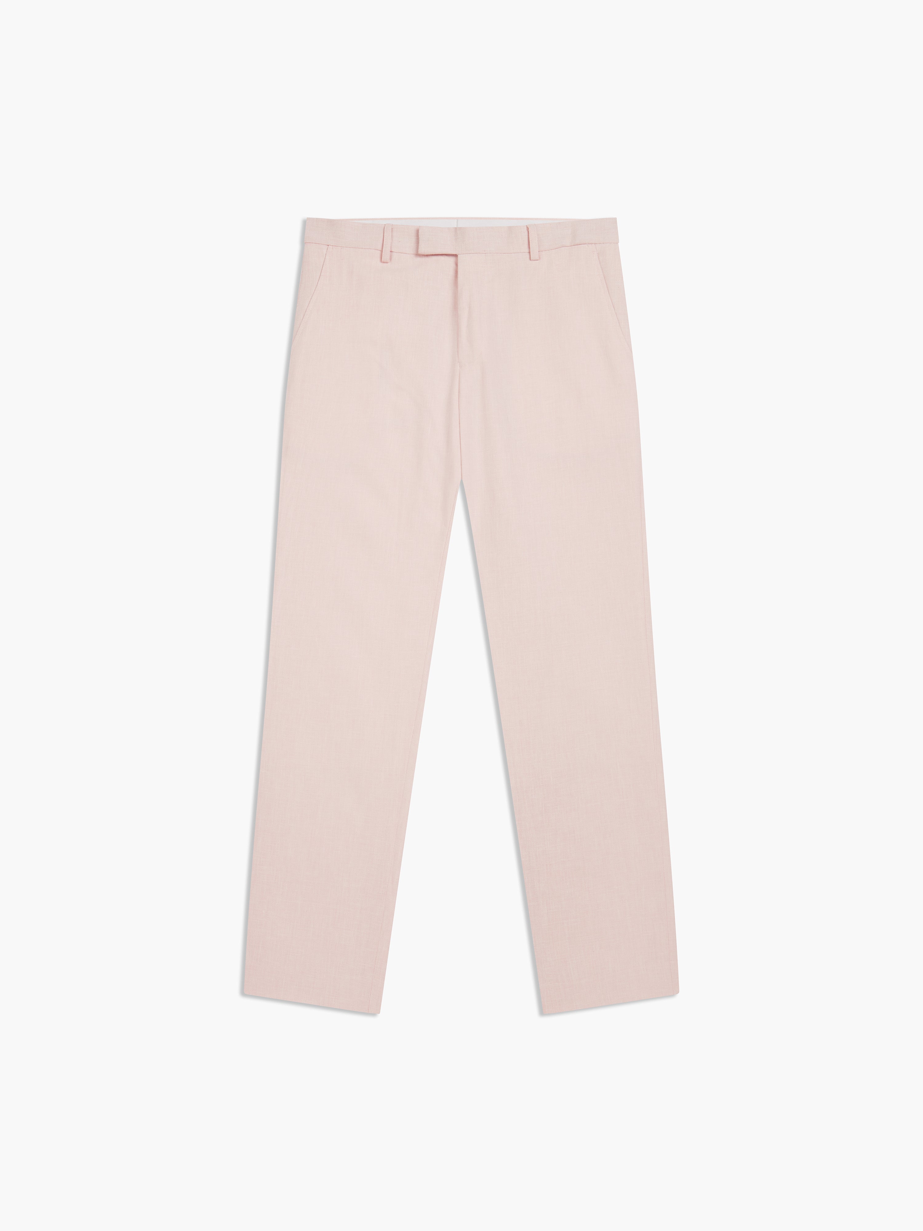 Archer Linen-Blend Slim Pink Suit Trouser