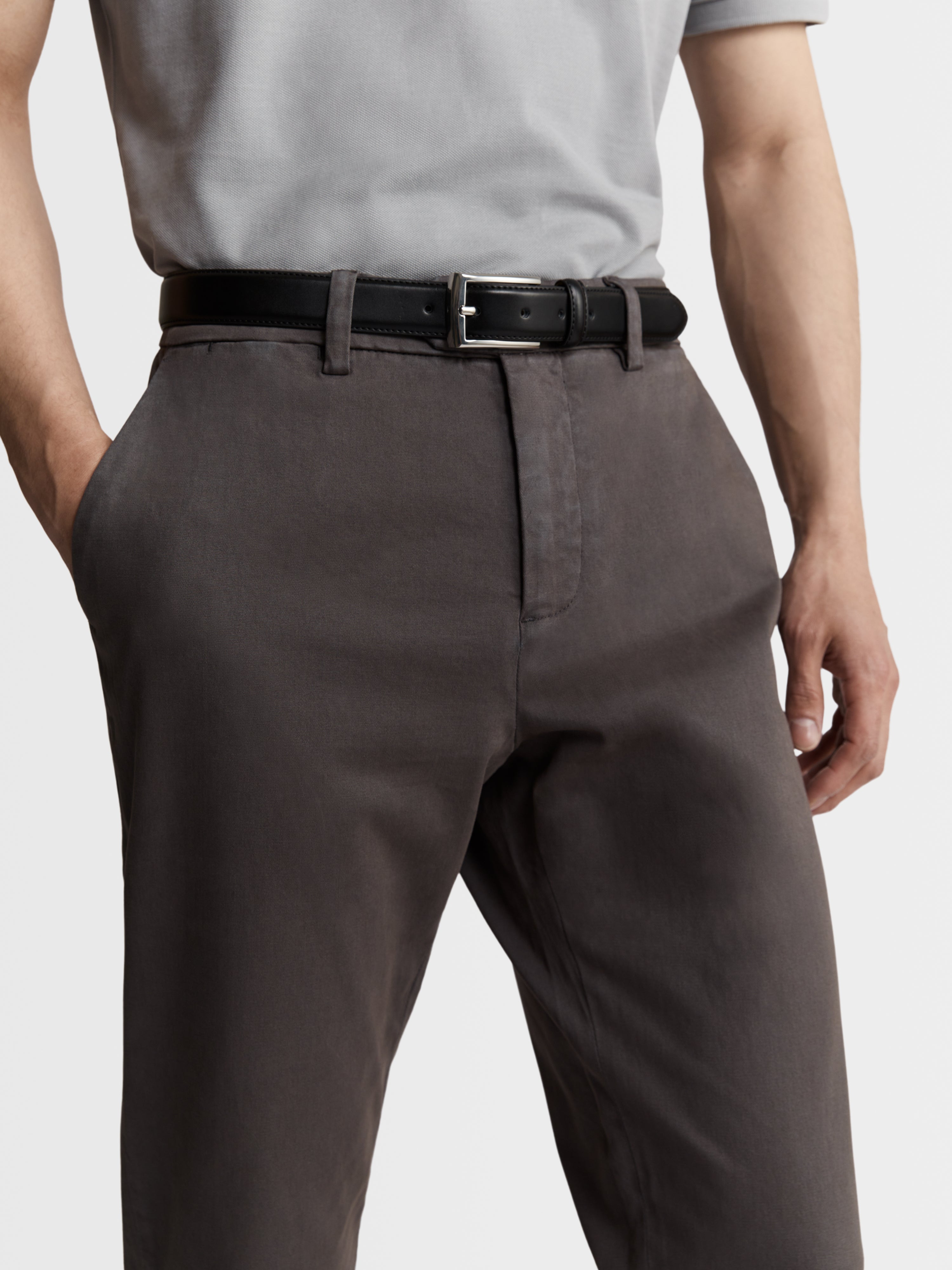 Slim Fit Grey Chinos