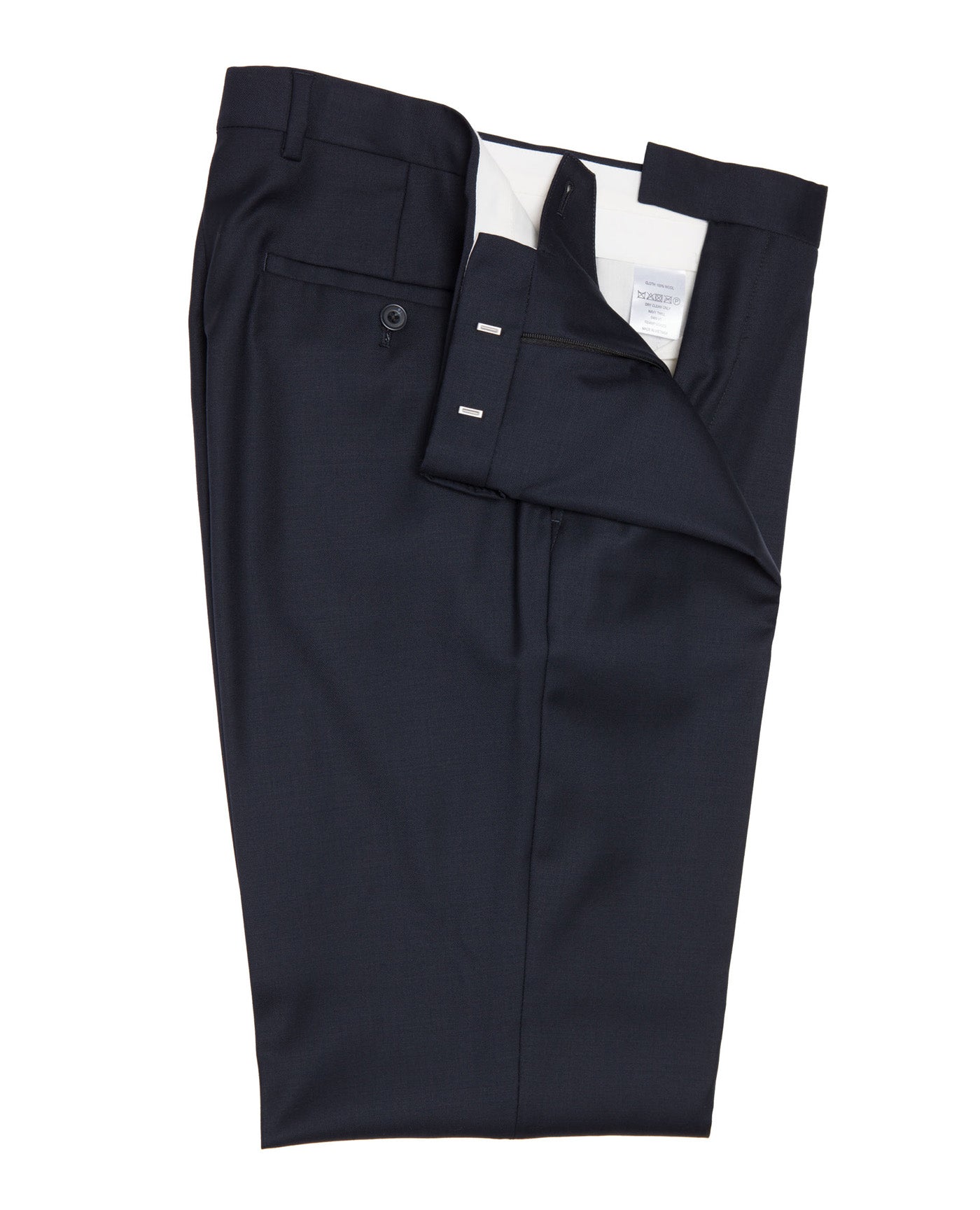 Flat Front Newbury Trousers Plain Twill Navy