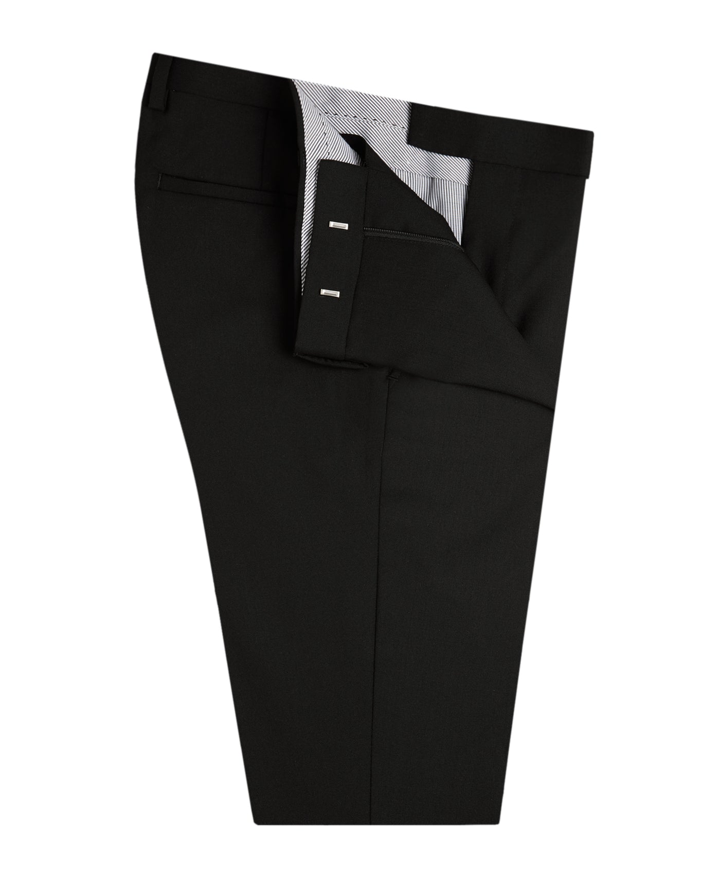 Aldwych Barberis Slim Fit Plain Black Trousers