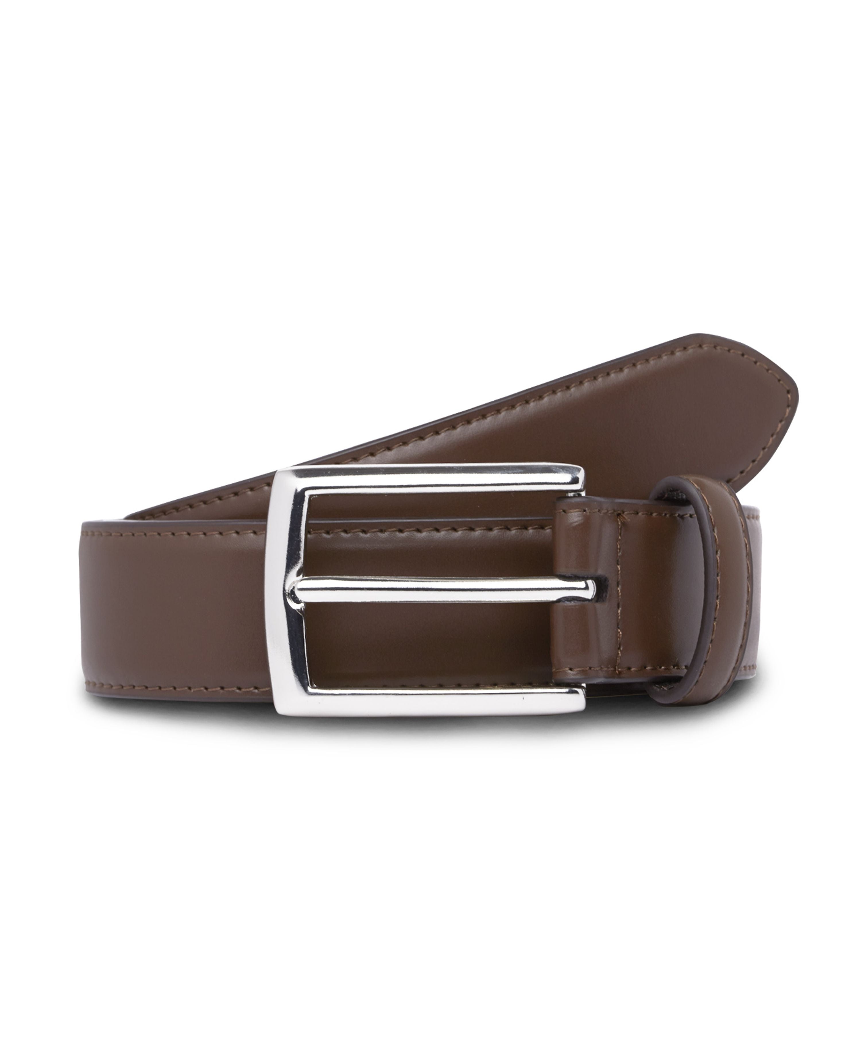 Real Leather Brown Classic Suit Belt