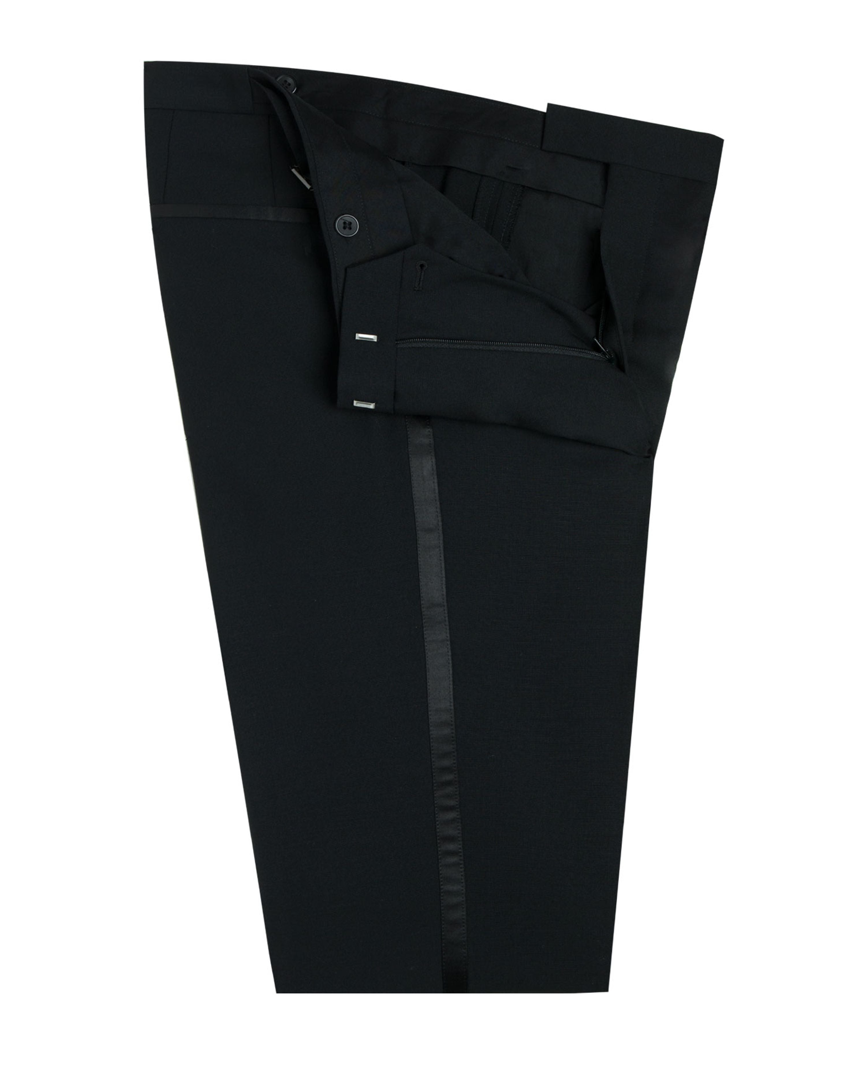 Chancery Premium Wool Regular Black Dinner Trouser