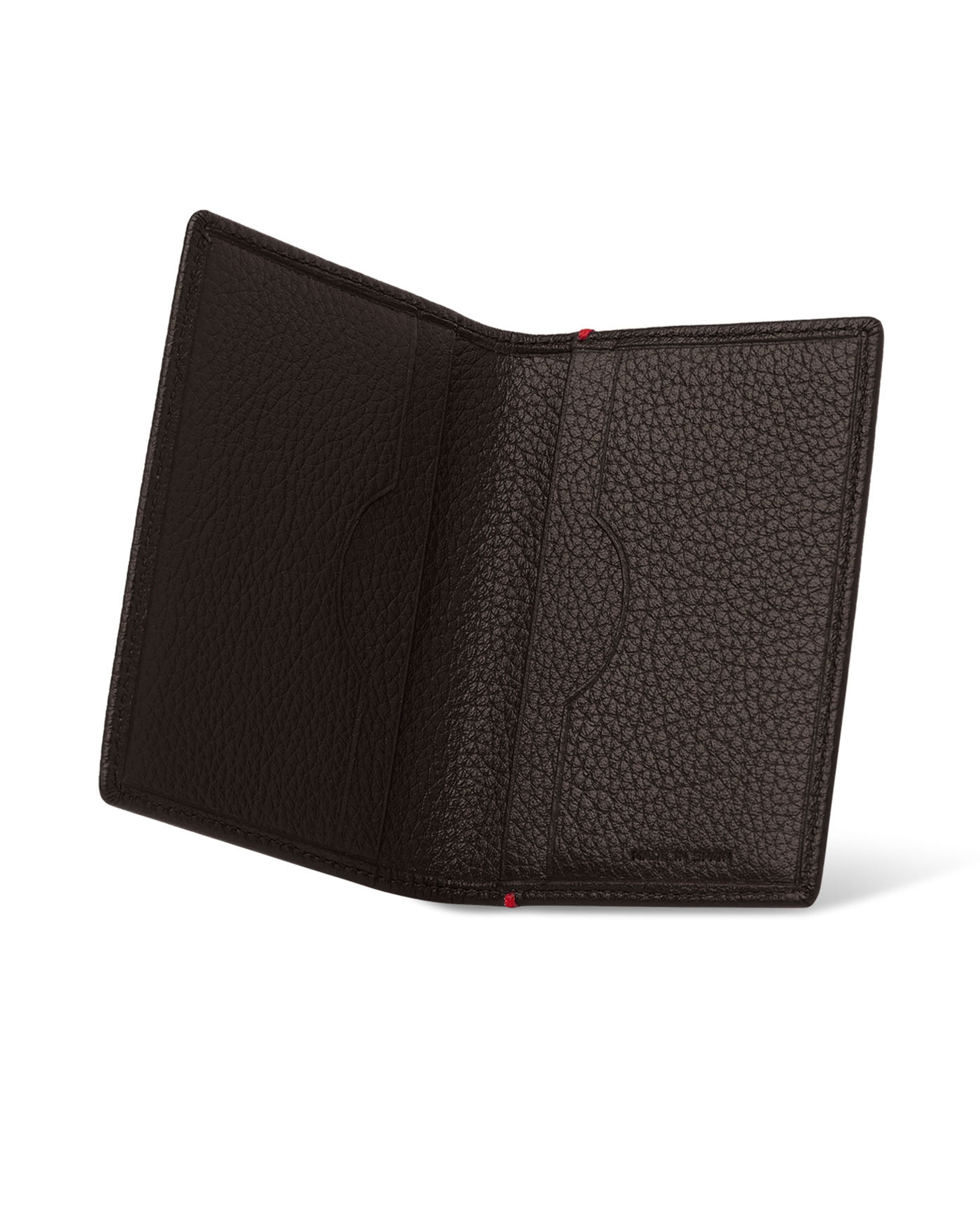 Leather Bifold Cardholder Brown