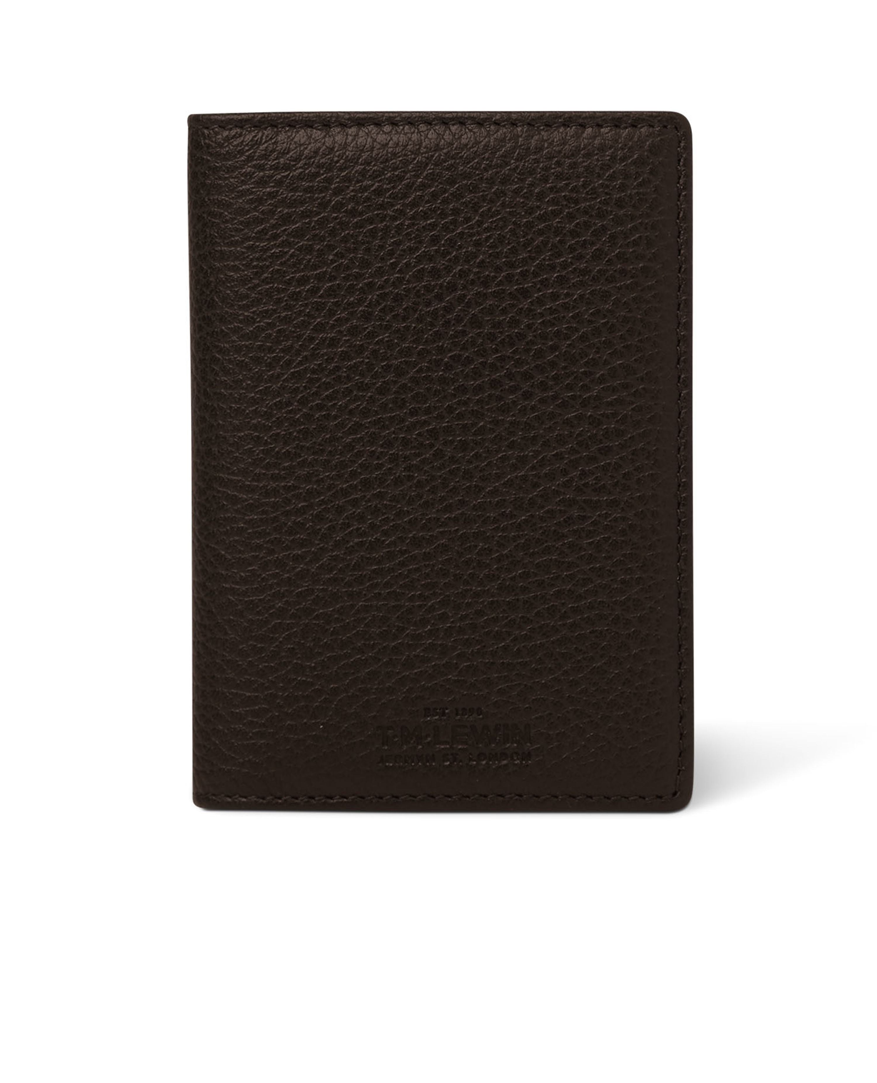 Leather Bifold Cardholder Brown