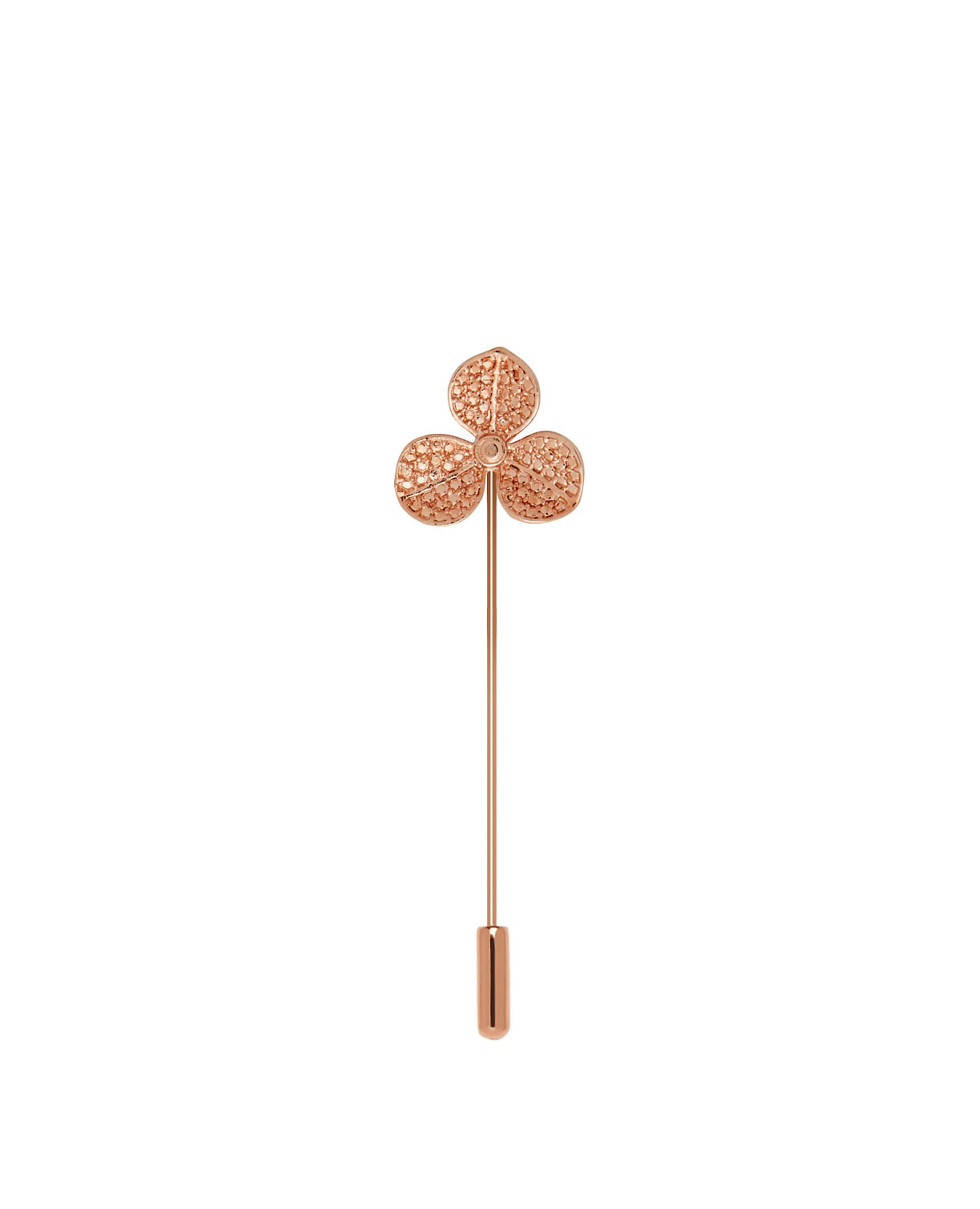 Rose Gold Flower Lapel Pin