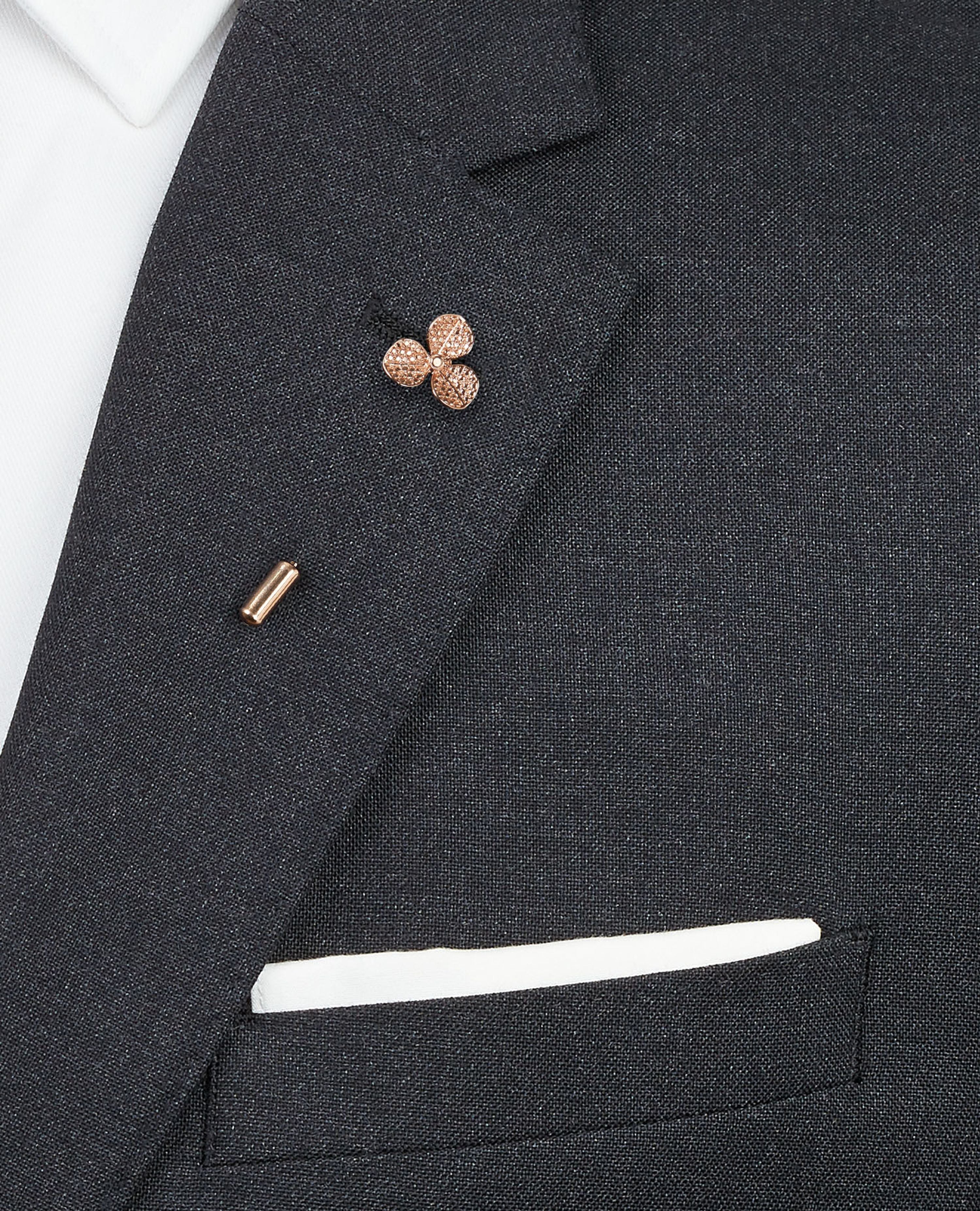 Rose Gold Flower Lapel Pin