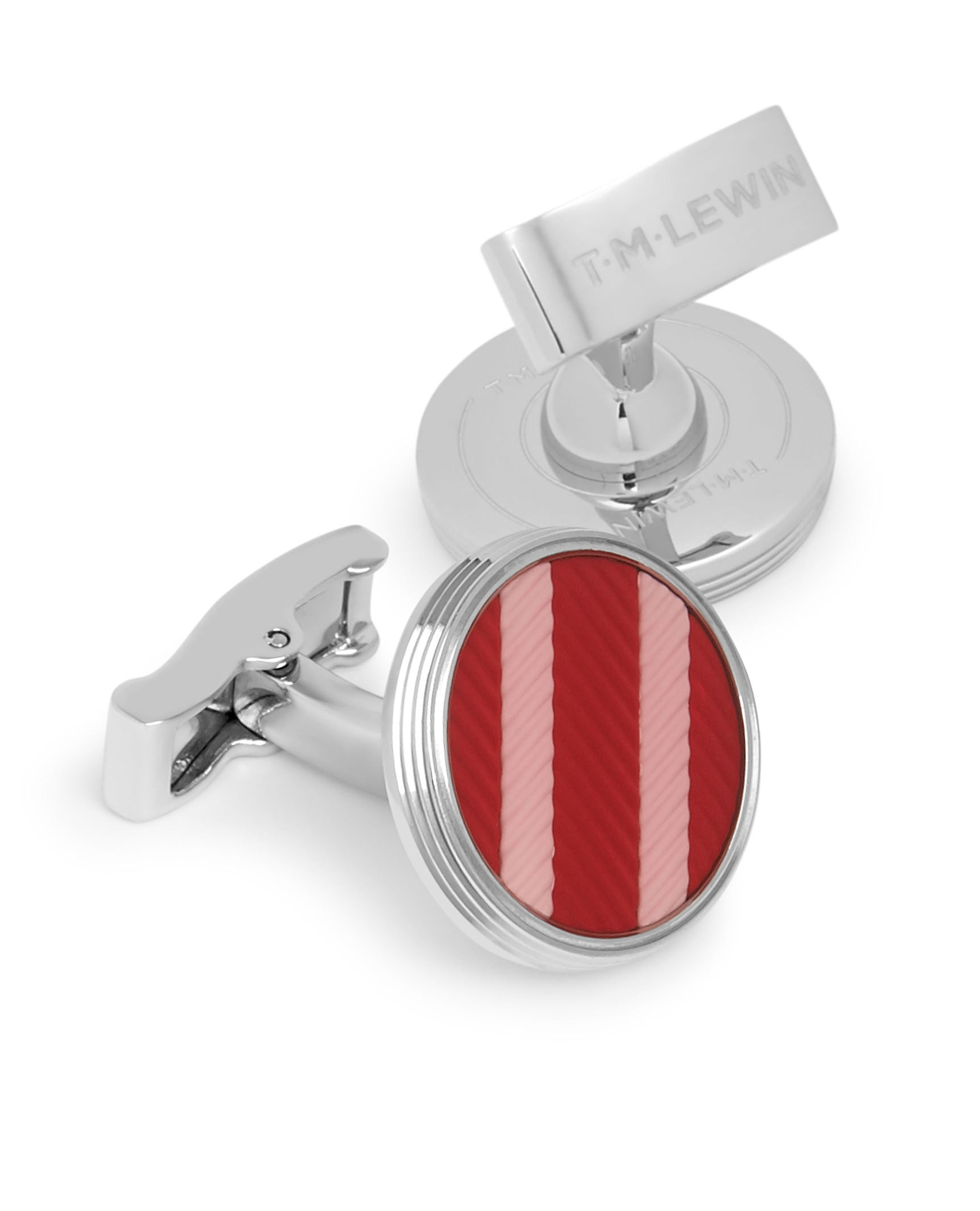 Luxury Red Military Stripe Texture Cufflinks