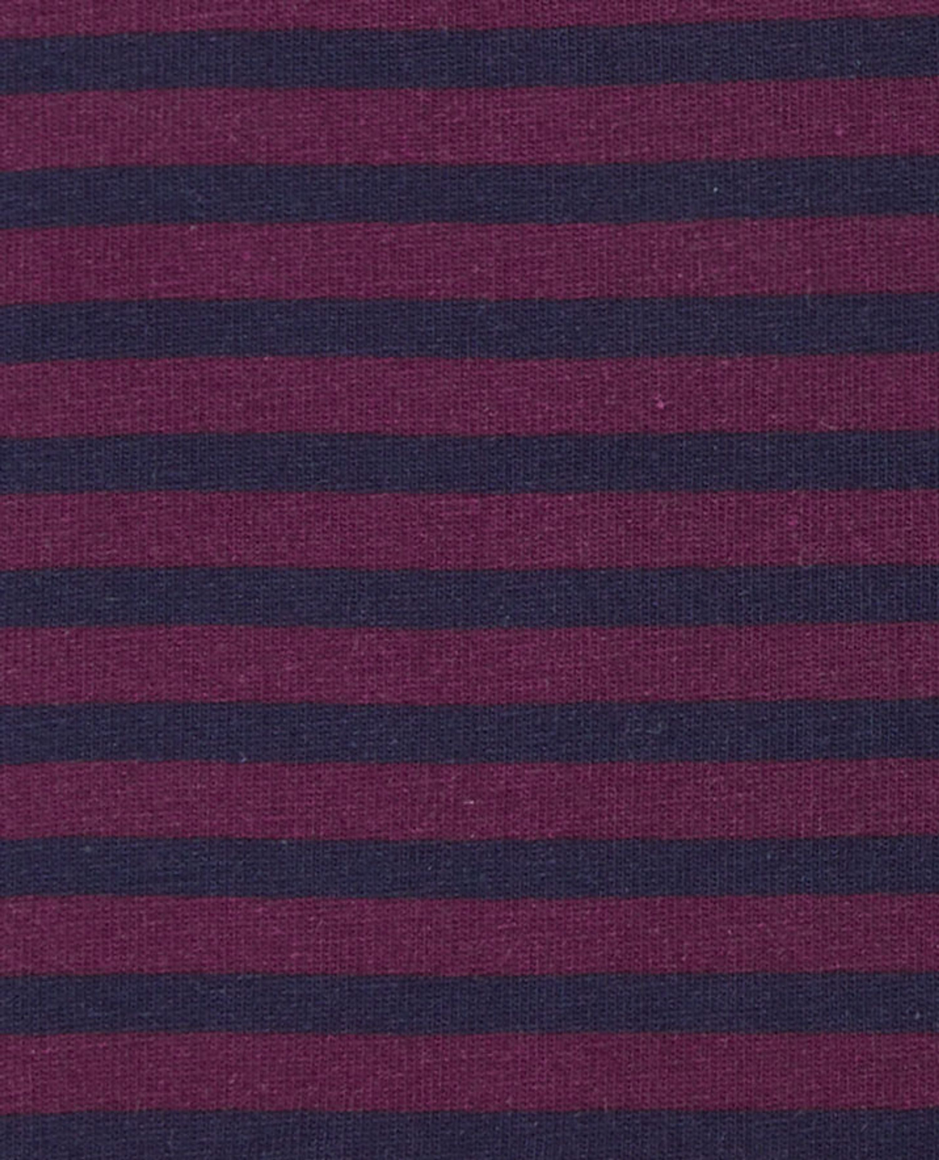 Navy and Burgundy Stripe Cotton Blend Boxers