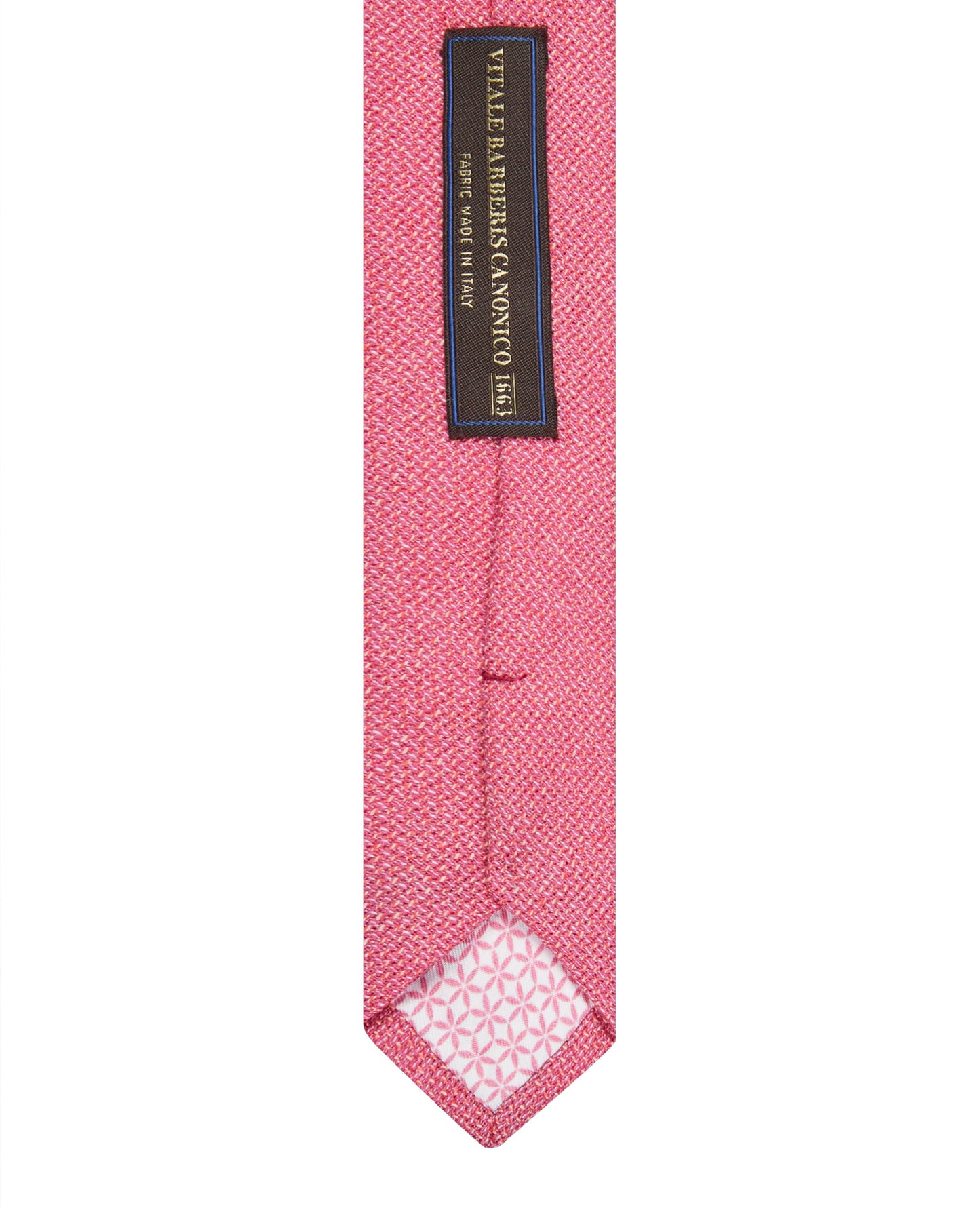 Barberis Slim Pink Textured Wool Tie