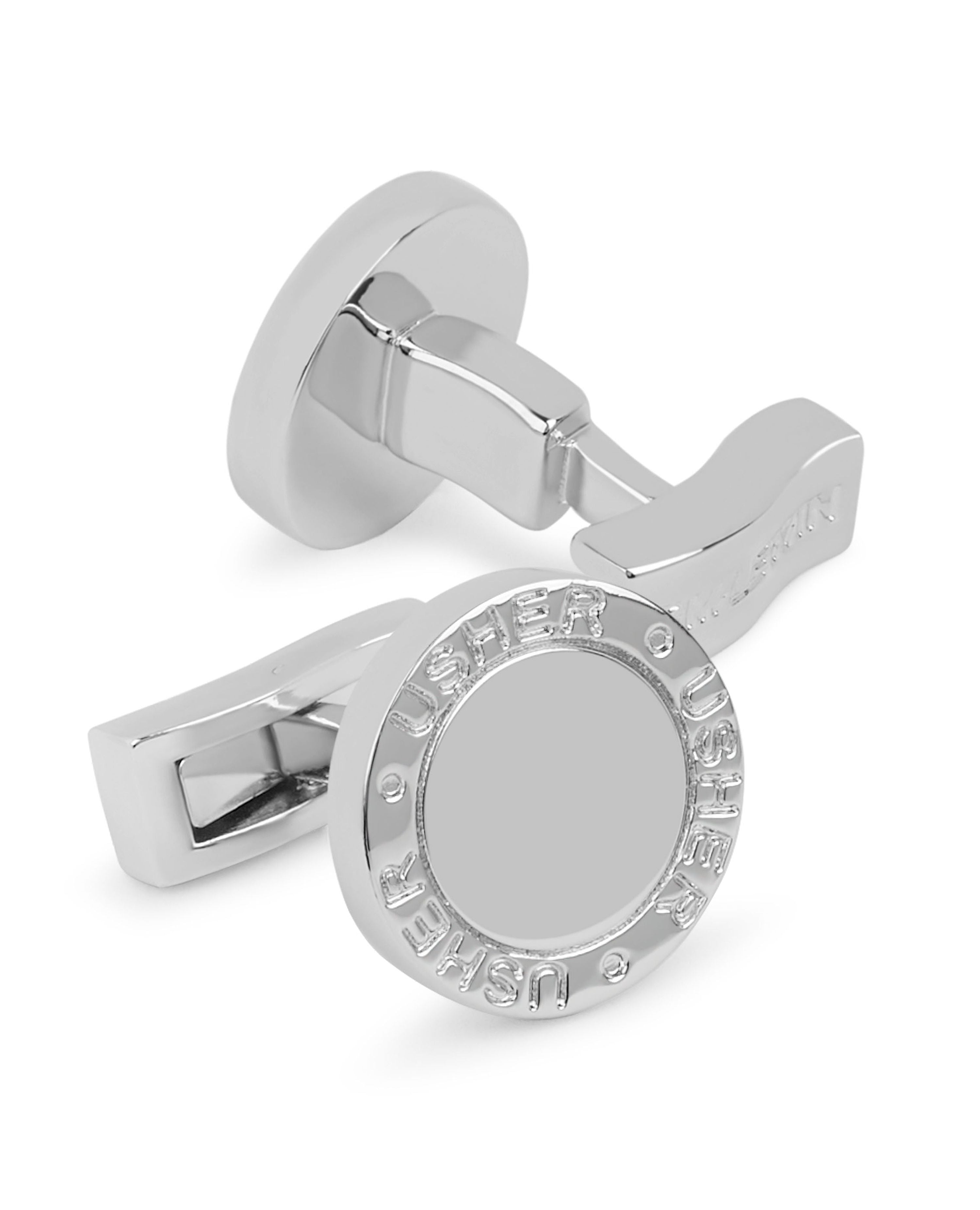 Occasionwear Silver-Tone Usher Cufflinks