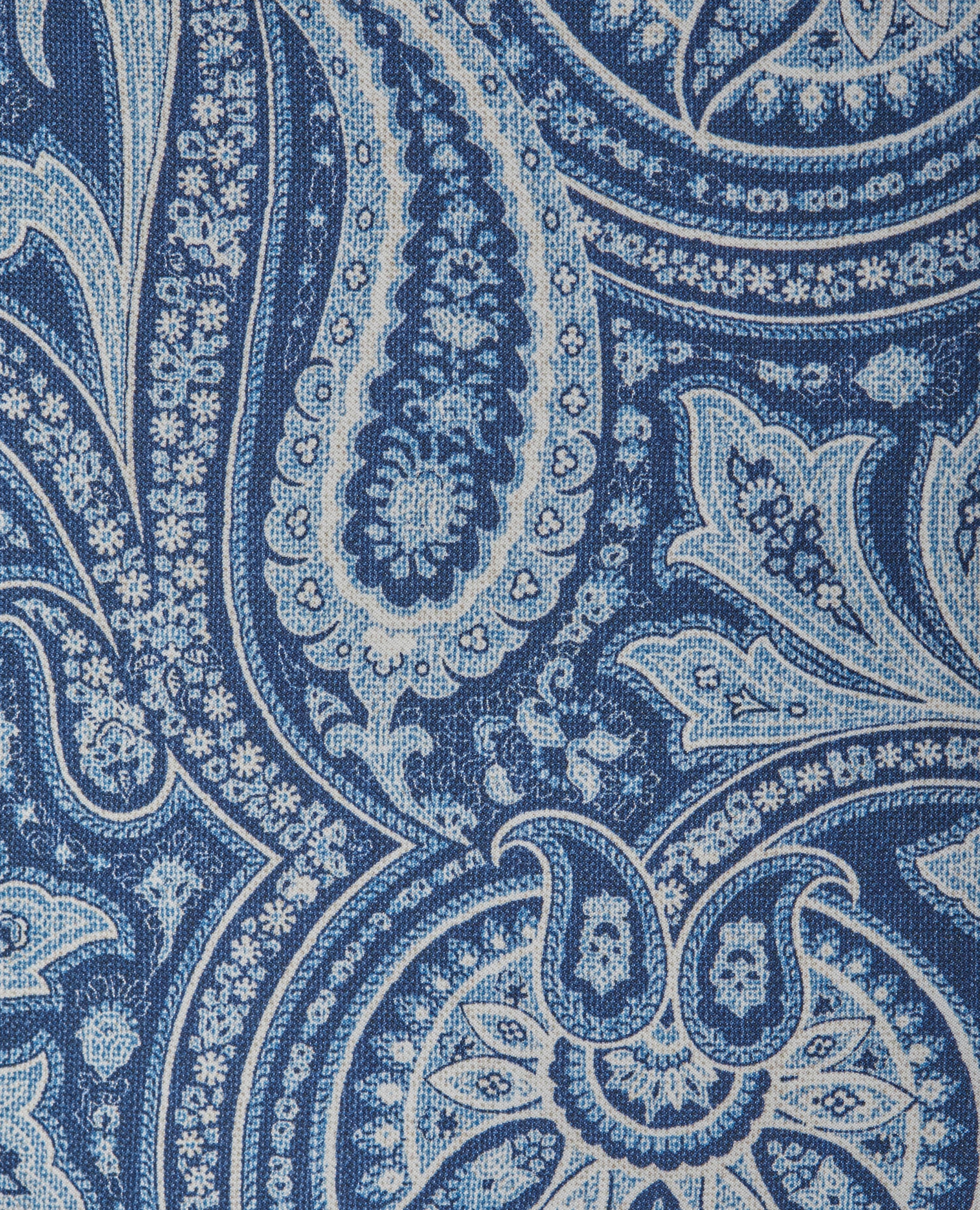 Blue Red Paisley Silk Pocket Square