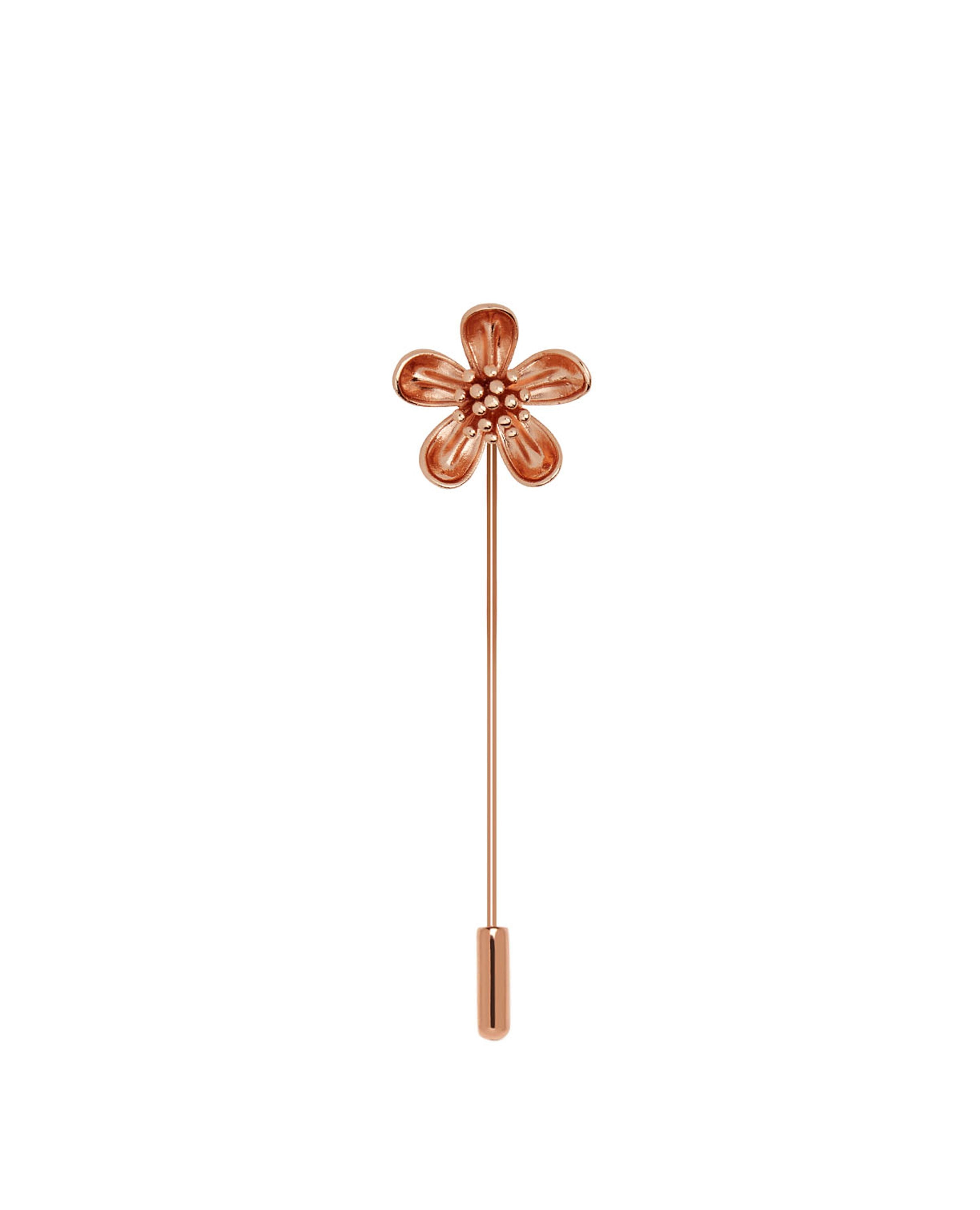 Rose Gold Summer Flower Lapel Pin