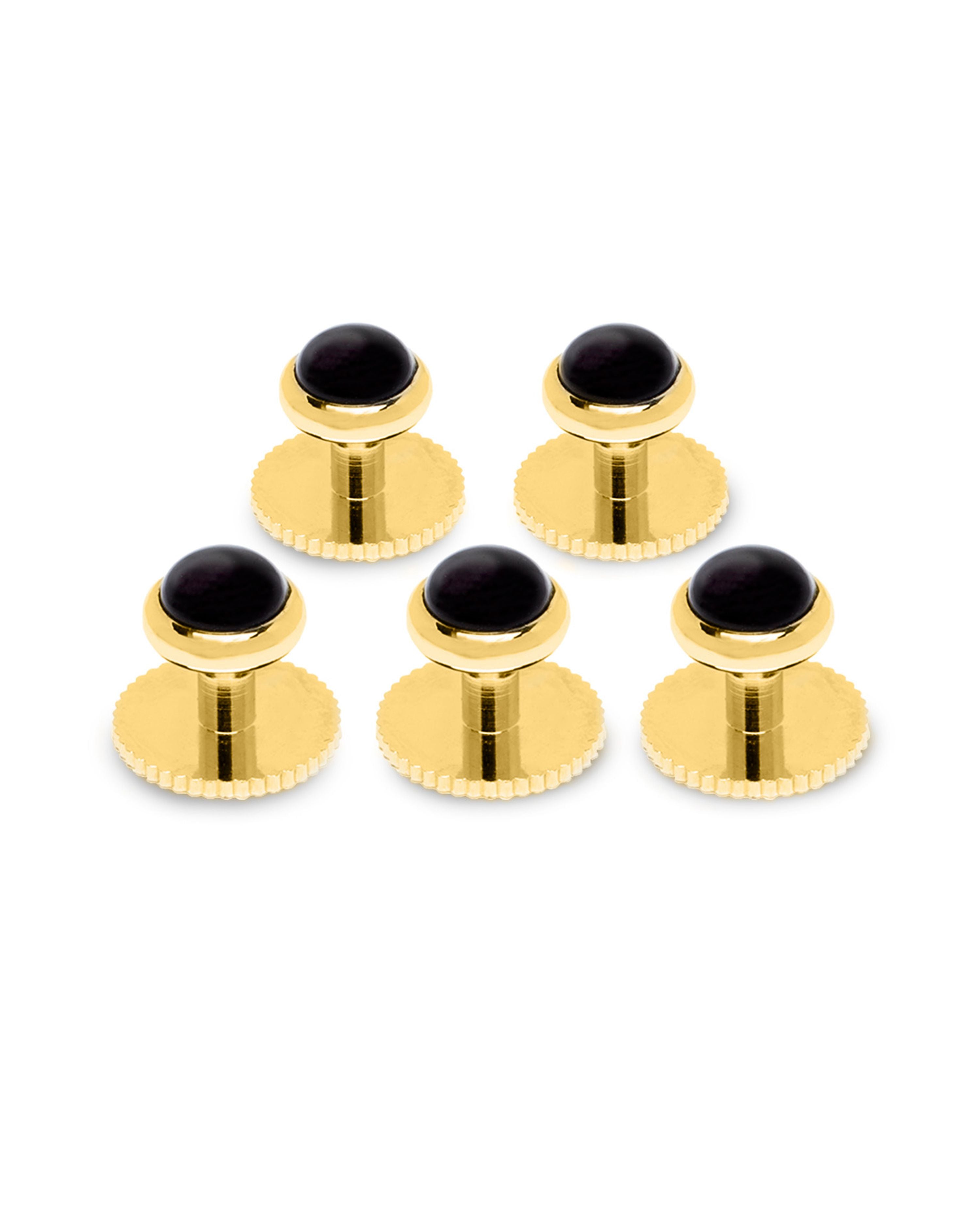 Black Gold Dress Shirt Studs