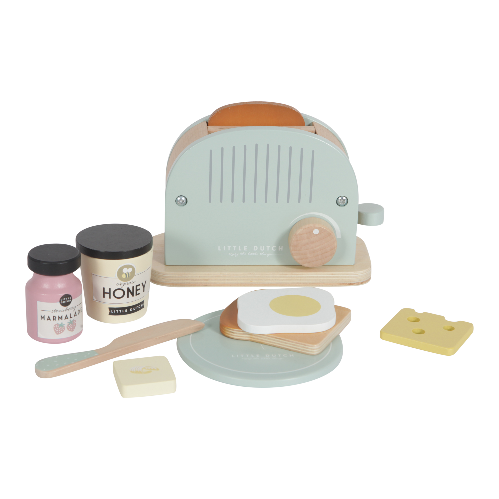 Ecologie Burger kaart Little Dutch Wooden toaster set – Rian & Co