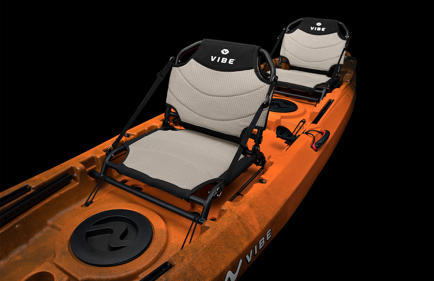 Vibe Yellowfin 130T kayak has 2 framed seats