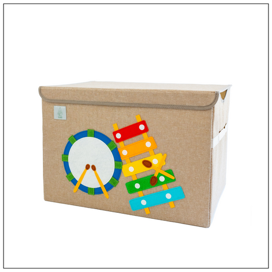 The Choo-Choo (Train Box): Appliquéd + Embroidered Collapsible Toy Box – A  Nice House Shop