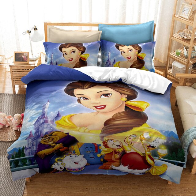 beauty and the beast single bedding