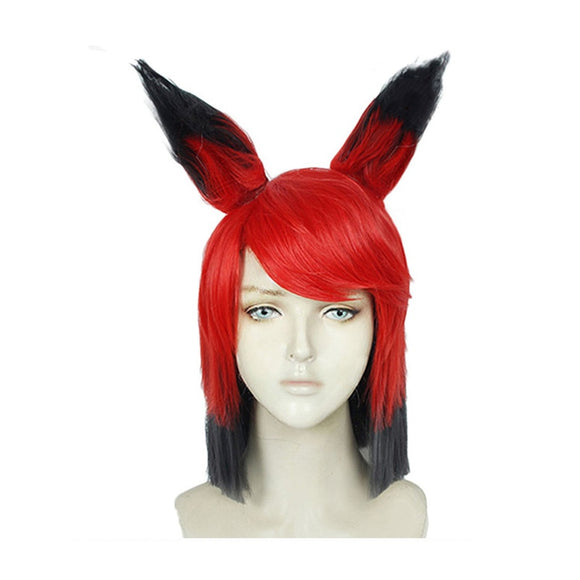 Anime Hazbin Hotel Alastor Wig With Ear Cosplay Costume Heat Resistant ...