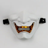 Ancient Japanese Monster Hannya Cosplay Mask Half Face Samurai Mask Halloween Masquerade Halloween Party Resin Masks Props