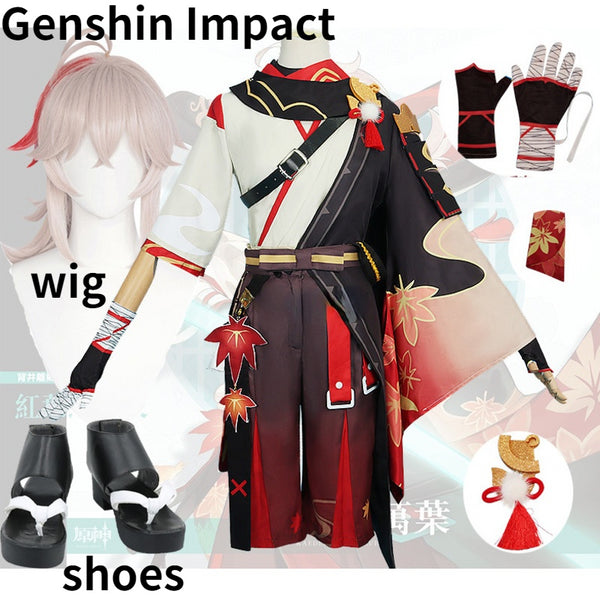 Cheap 4pcs Anime Demon Slayer Kimetsu no Yaiba Spider Oni Ayaki Rui Cosplay  Costume Men's Kimono Full set Halloween Party Outfit