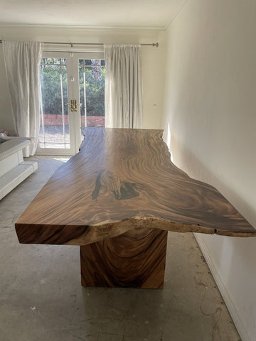 live edge dining room table in san diego