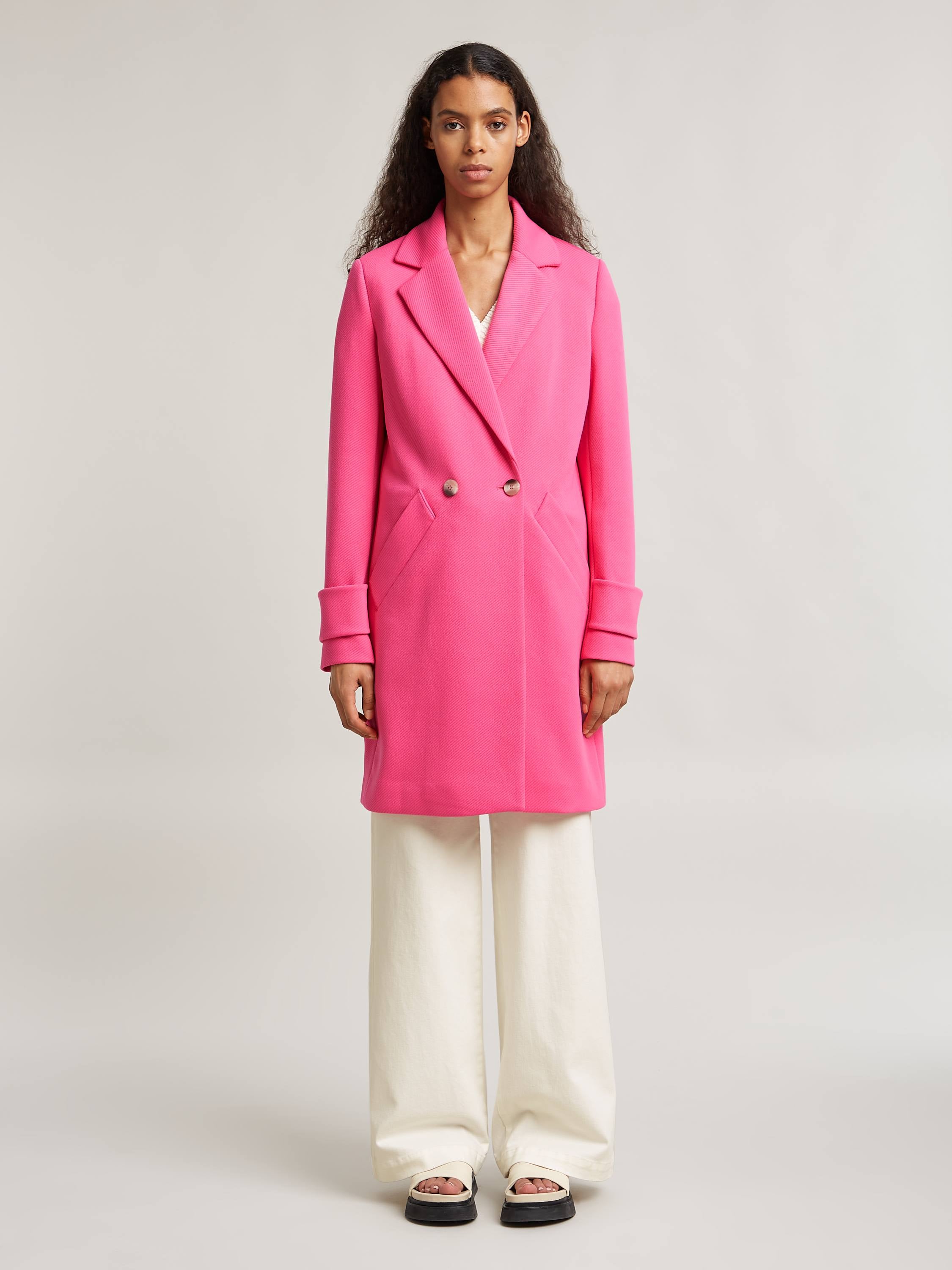 HEAVEN long blazer coat neon pink Beaumont