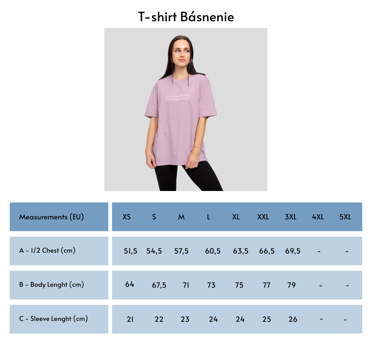 Basnenie size chart