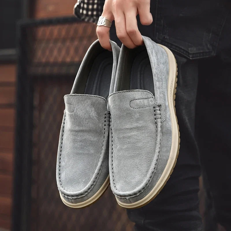 Hnzxzm Men Casual Shoes Fashion Men Shoes Genuine Leather Men Loafers Moccasins Slip On Men's Flats Male Driving Shoes