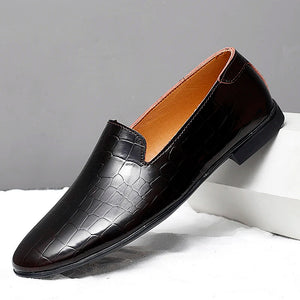Hnzxzm Men Loafers Slip on Handmade Leather Men Dress Shoes Fashion Party Men's Loafers Outdoor Casual Shoes Men Shoes - hnzxzm