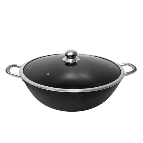 6 Quarts Cast Iron Dutch Oven Stock Pot, wok, Pre-Seasoned nonstick, w –