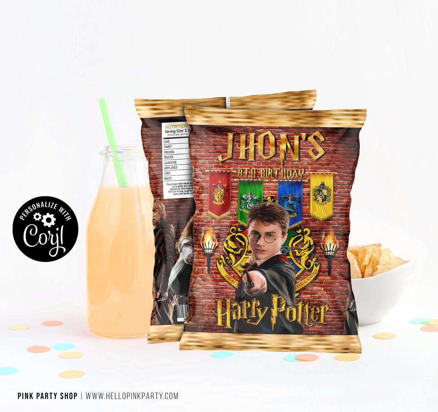 HARRY POTTER CHIP BAG WRAPPER DESIGN – hellopinkpartyshop