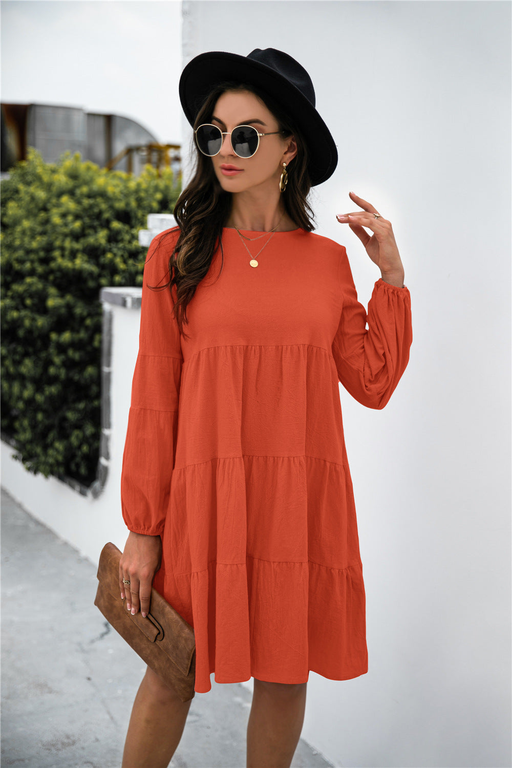 Puff Sleeve Tiered Swing Dress - 5 Colors freeshipping - LC Brewer & Co
