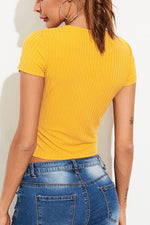 Load image into Gallery viewer, Button Front Crop Top - 2 Colors freeshipping - LC Brewer &amp; Co
