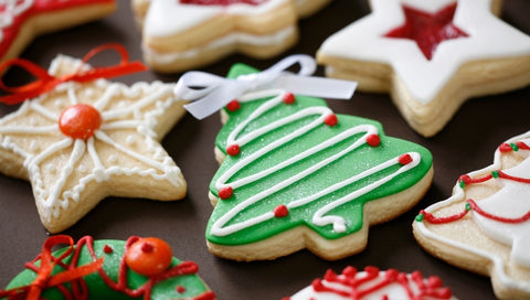colorful christmas cookies
