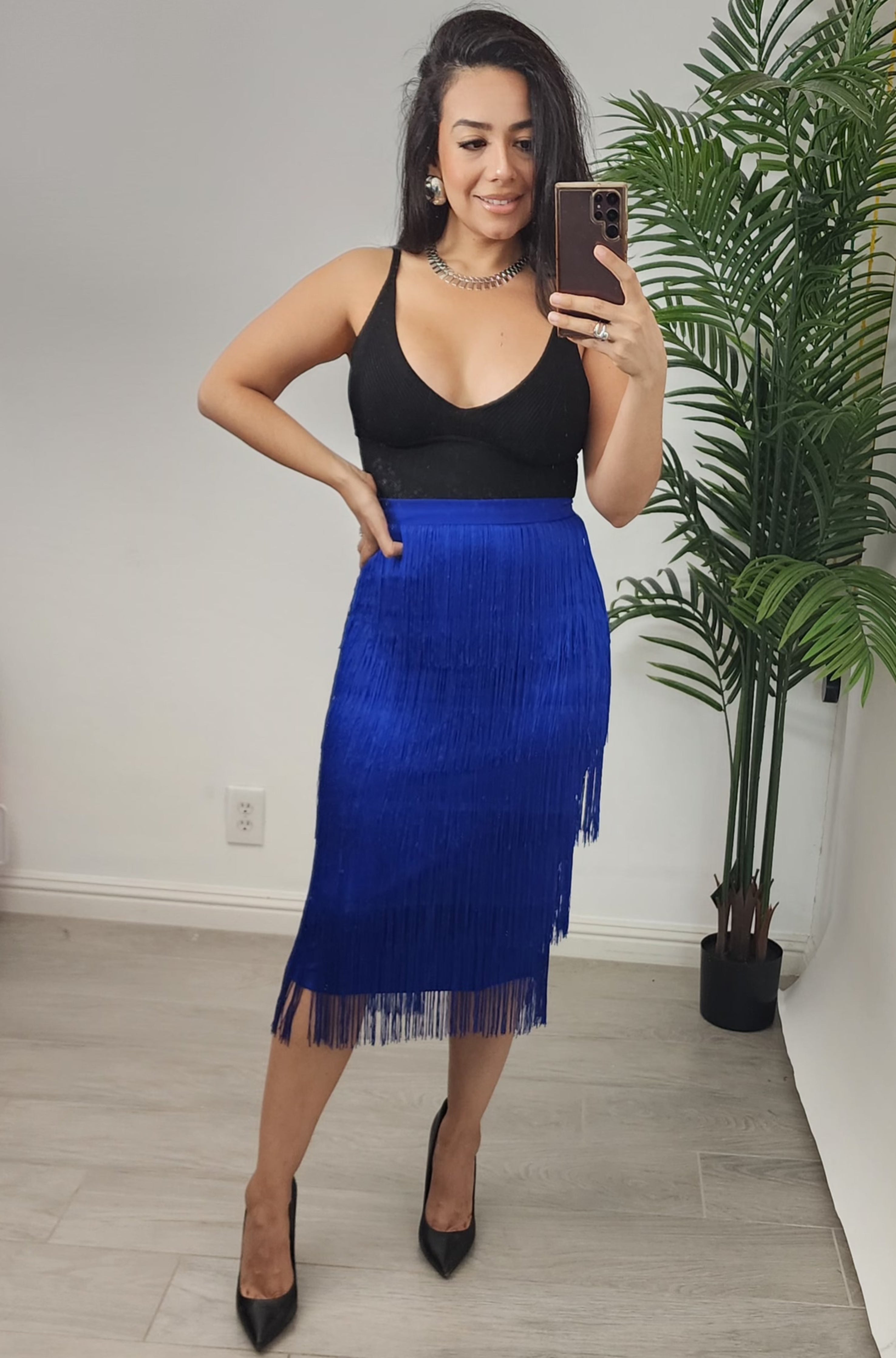 Sapphire Fringe skirt