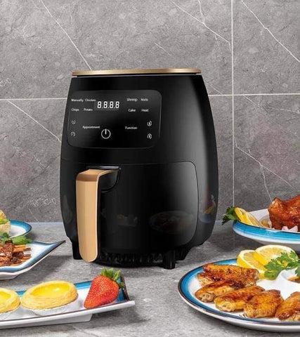 Friteuse sans huile 9en1 Friteuse électrique 6,5 L 1850W noir Avec  température réglable Livre de