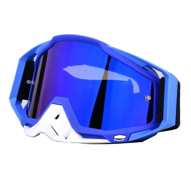 Wreed Kenia mosterd Motocross Brillen - Downhill Goggles - MX Gafas - Cross Country Goggle - Motorcross  Bril - Dirt Bike Brillen - Blauw Reflecterende