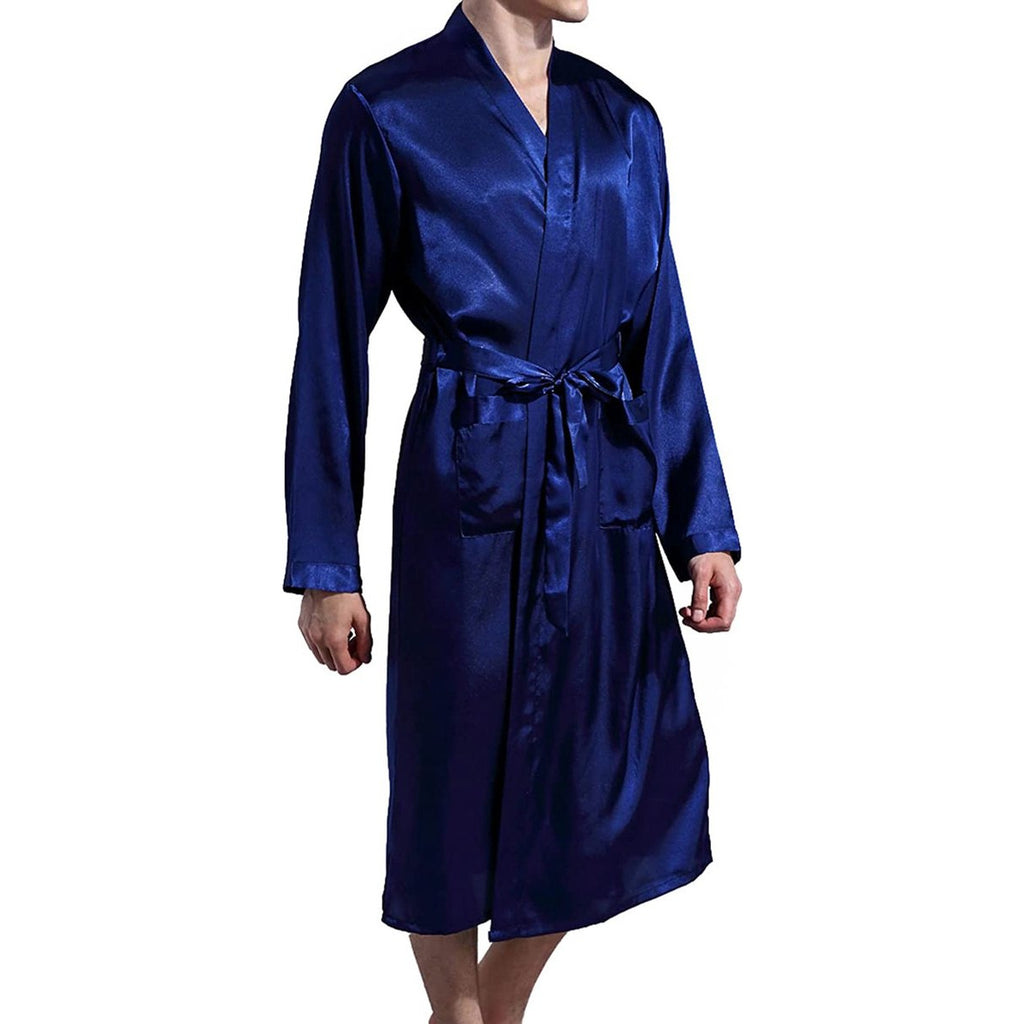 Met name Zonnig Prediken Lange Kimono Heren Badjas - Lange Spa Robe - Luxe Zachte Loungewear -  Sleepwear - Met Lange Mouwen En Riem -
