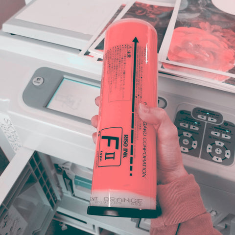 Tube of riso ink