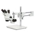AmScope SM-4 Series Simul-Focal Zoom Trinocular Stereo Microscope 7X-45X Magnification on Double Arm Boom Stand