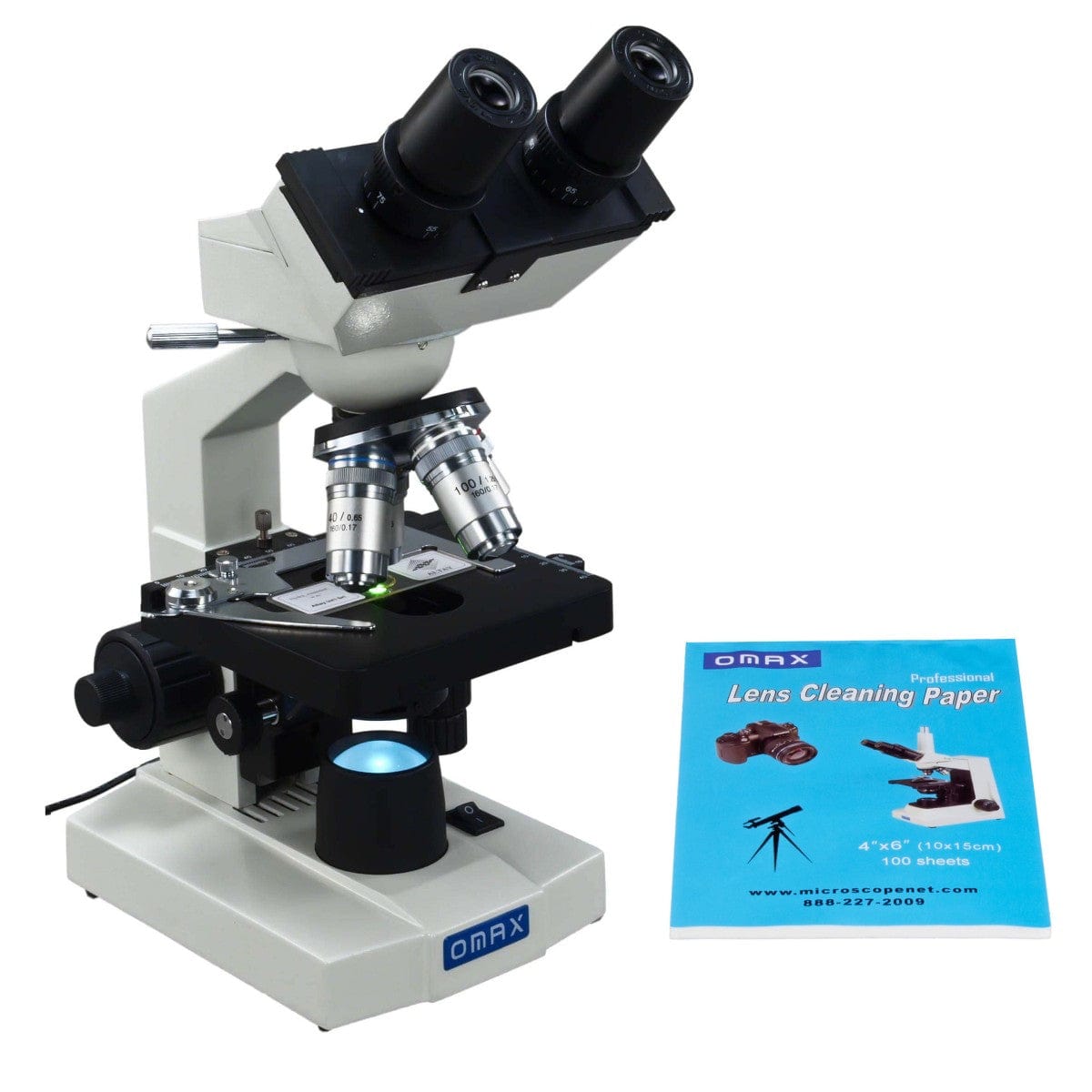 OMAX 100 Sheets Microscope and Camera Lens Cleaning Paper