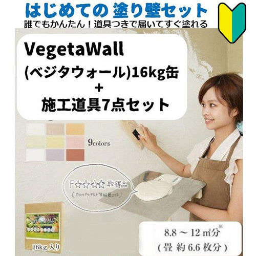 漆喰　 練済み　塗り壁　ベジタウォール　 vegeta WALL　4kg入り　少量