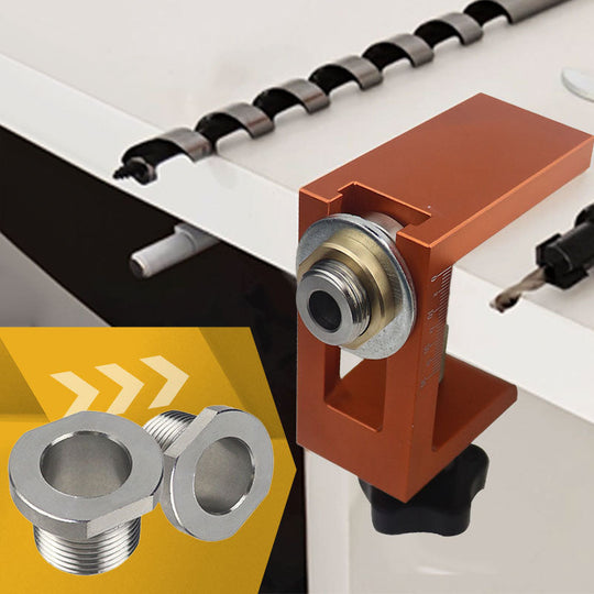 Cabinet Vertical Positioning Clamp and Drill Bill Set Image 1