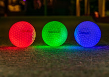 Load image into Gallery viewer, L.E.D LIGHT UP NIGHT GOLF BALLS (Multi-colour 24 pack RGBOPW)
