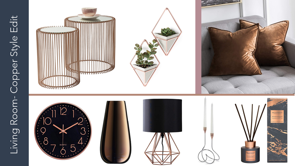 Copper Style Edit - Living Rooms Moodboard