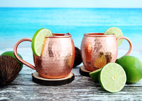 Moscow Mules Beach Bar - Copper Mugs