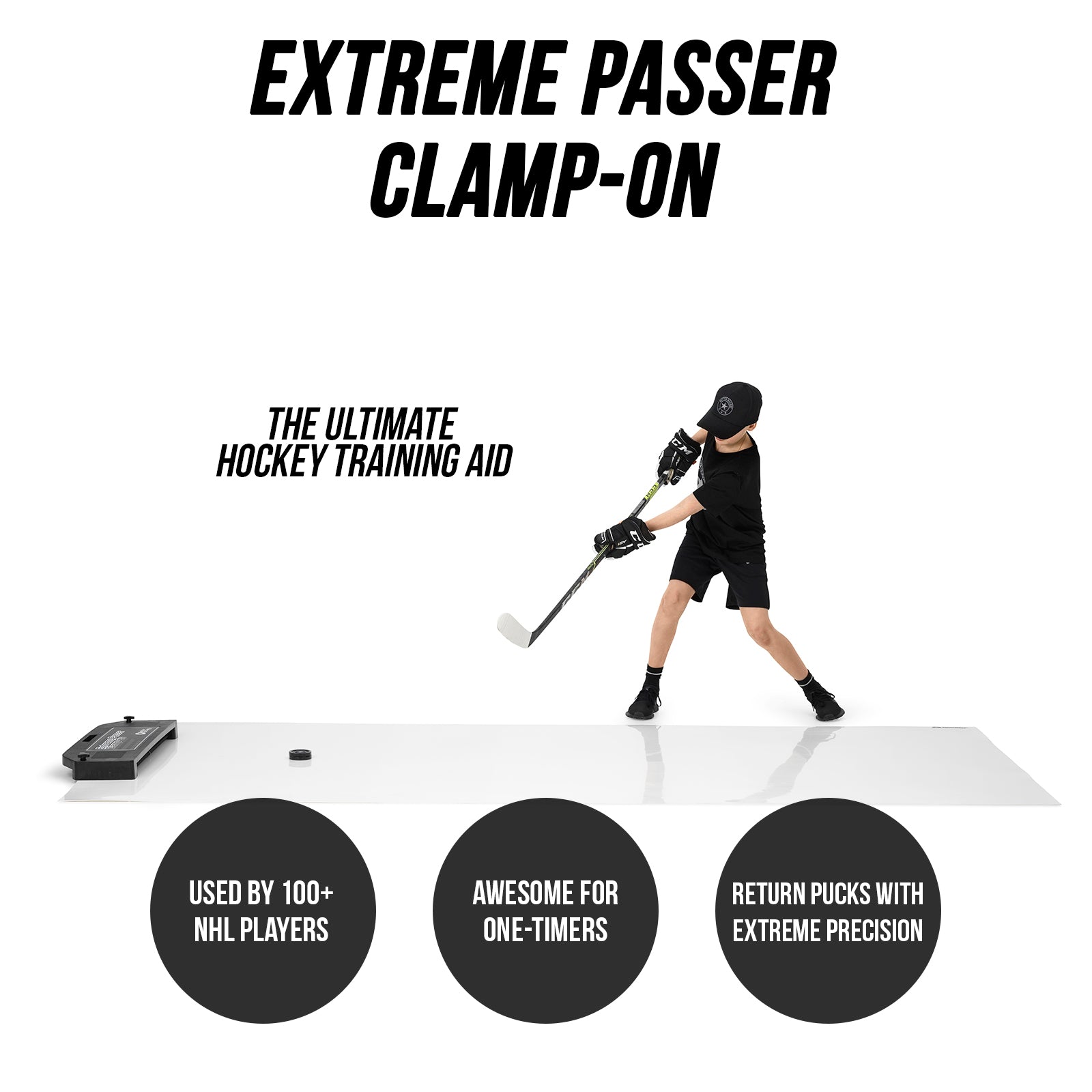 Better Hockey Extreme Passing Kit Pro - Shooting Pad with Puck Rebounder