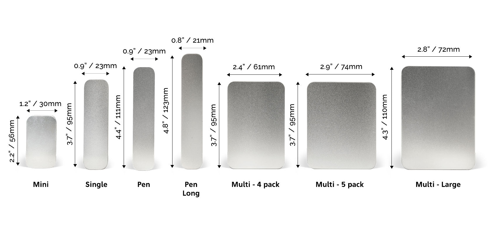 Tins Wholesale Size Guide