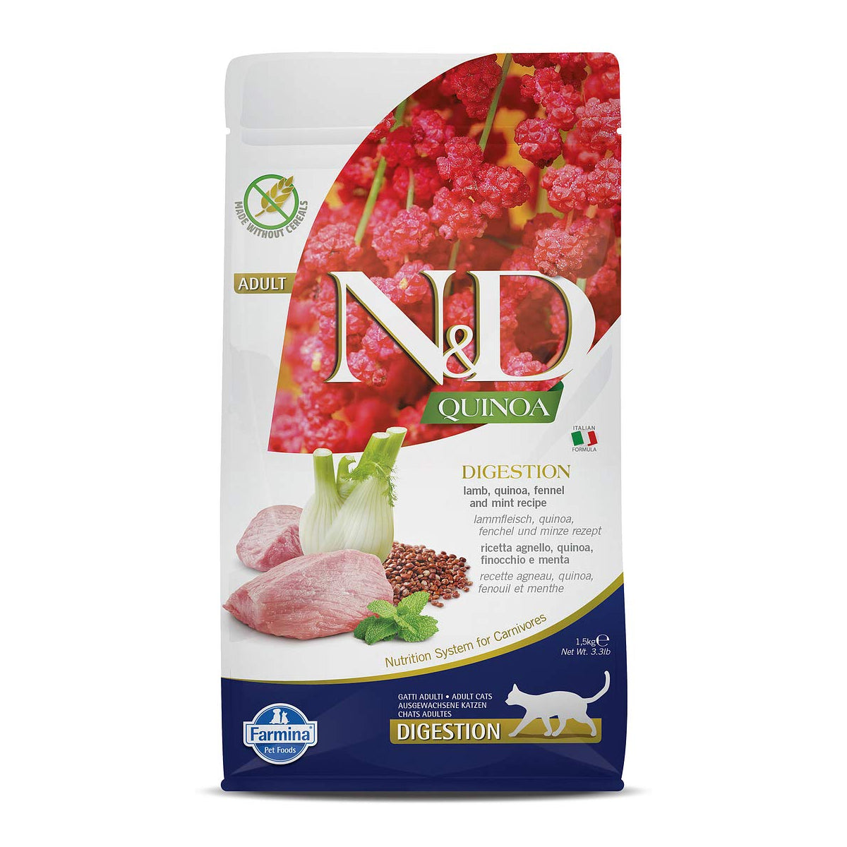 n&d quinoa cat food digestion